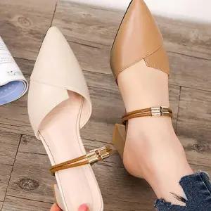 ONM 여자 스퀘어 슈즈 직장인 구두 신발 통굽힐 하이힐