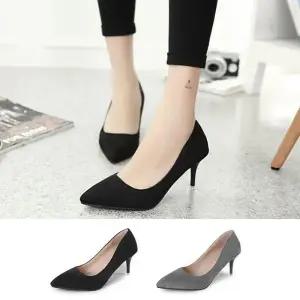 ONM 스틸레토 힐 펌프스 여자구두 신발 스웨이드 가을