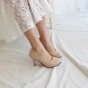 ONM 스킨 예쁜 킬힐 가보시 신발 둥근코 기본 하이힐 패션