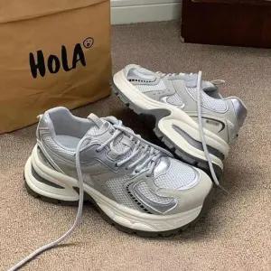 ONM 여성 트렌디 스웨이드 어글리슈즈 키높이 운동화