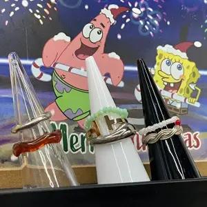 P1 원뿔 반지 걸이 거치대 투명-WC575D6