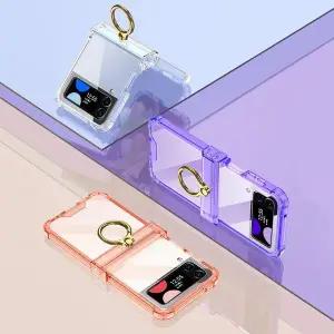 쿠펀 갤럭시 z플립4 투명 고리 링 힌지보호 젤리 케이스