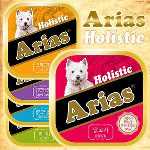 WOOAH 아리아스 홀리스틱 애견사각캔 100g 4종 1박스(96개입)