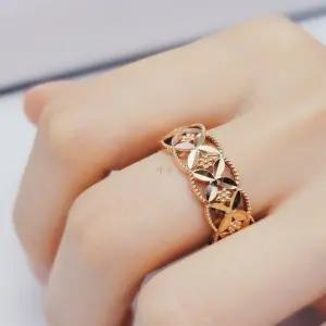 14k 플로라 리프 반지