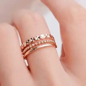 14k 미니멀 트리플링 반지