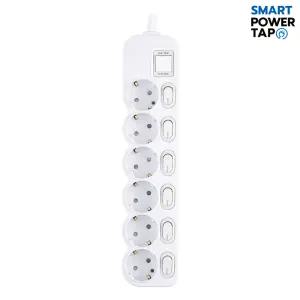 스마트파워탭  국산 LED 절전 스위치 개별 6구 멀티탭 / 전기 연장선 안전 멀티 콘센트 40cm/1.5m/2.5m/3.5m/4.5m