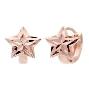 [미니아트] 14K 로즈골드 샤인컷팅 별 귀걸이 데일리 금 침 원터치 이어링
