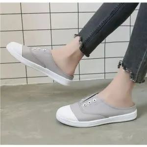 ONM 여성 뮬 스타일 스니커즈 1P 끈없는 고품질 슬리퍼 신