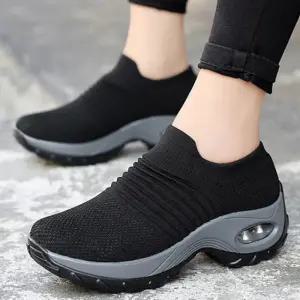 ONM 여자 에어 스타일 슬립온 블랙 1P 고품질 러닝 니트