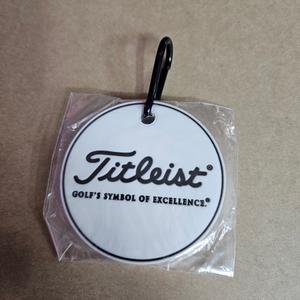 타이틀리스트골프가방 원형 네임택 이름표  화이트