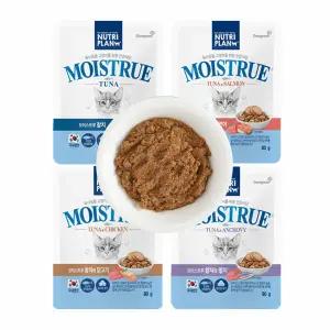 동원 뉴트리플랜 모이스트루 80g x 24개 고양이간식 습식파우치 고양이참치