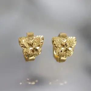 [가앤] 24k순금 꽃 나비 원터치 귀걸이 3.75g