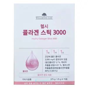 웰빙라이프 헬시 콜라겐 스틱 3000/25gx15포