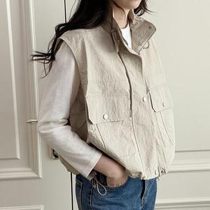 [신상오픈런] 하이넥조끼 봄바람막이 밑단스토퍼 바스락 야상