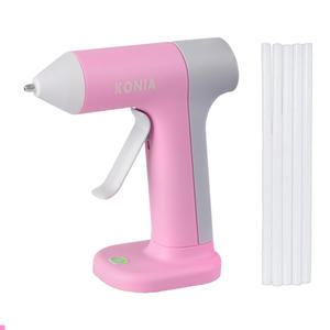 코니아 무선 글루건 충전 미니 글루건심 7mm JL-246 핑크