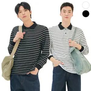 [체이스컬트] PK 스트라이프 카라 긴팔 T-SHIRT/2Color