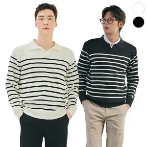 [체이스컬트] Stripe 오픈카라 SWETER/2Color