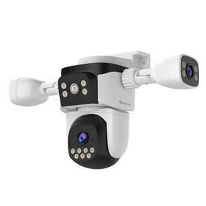 브이스타캠 트리플 렌즈 사람 추적 실외용 가정용 홈 CCTV 무선 IP카메라 V600T 방진 방수 야간컬러