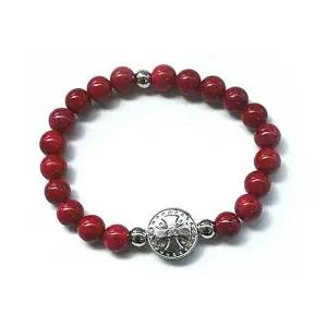 레드화석 십자가 남자 향기 원석 팔찌-W356782