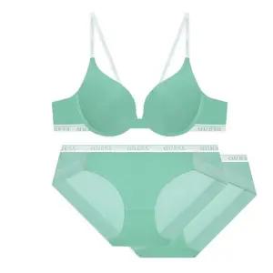 [게스언더웨어](강남점)화이트 로고밴딩 캐쥬얼 브라1개+팬티2개세트GR(GDWBR121/BP121)