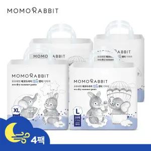 [모모래빗] 여름 밤기저귀 에코드라이 썸머 팬티 기저귀 4팩