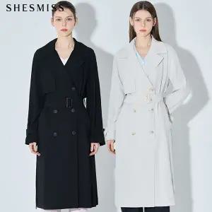 [쉬즈미스(SHESMISS)] 루나클래식 더블버튼 롱 트렌치코트 (택가격: 398000원)