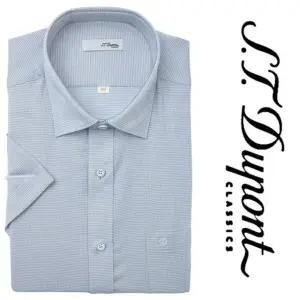 [갤러리아] [듀퐁]25년S/S(일반핏/반소매)유색도비 그레이 셔츠, SE5MM11HS106SGY