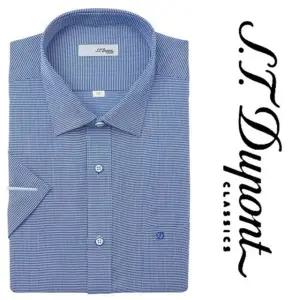 [갤러리아] [듀퐁]25년S/S(일반핏/반소매)유색도비 네이비셔츠, SE5MM11HS106SNY