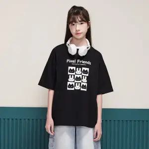 [에꼴리에] 여자 여름이월 5부 픽셀프렌즈 루즈핏티(25B0452)