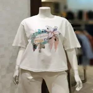 [벨라디터치] V3F2TS23 프린트 반팔 티셔츠