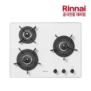 [전국설치] 린나이 3구빌트인 가스레인지 RBR-P3511WD 화이트 자동불꽃조절센서 펄크리스탈