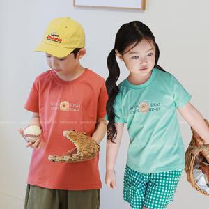 삐삐롱 남아 여아 초등학생 아동 베이직 면 여름 단체 티셔츠 모먼트 반팔티