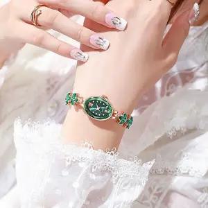 릴리아 여성 여자시계 그린 손목시계-WFHJAQE
