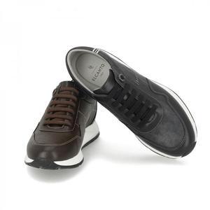 엘칸토 HC14 남성 쿠션업 투톤 소가죽 키높이 스니커즈 3.5cm LCMS68U513