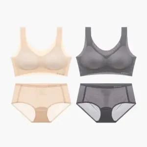 심리스 퓨징 노와이어 브라탑 맥시 팬티 세트 BBWBA073S