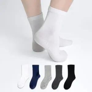 남성용 무압박 지압 중목 양말 5켤레