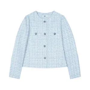 [하프클럽/]  25봄 포켓  트위드  자켓7101BL