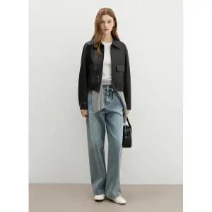 [롯데백화점]시스티나 집업 페이크 레더 점퍼 -AWWJPP11020