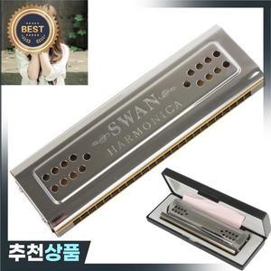 전문 백조 24 홀 C&G 양면 트레몰로 하모니카 악기 키