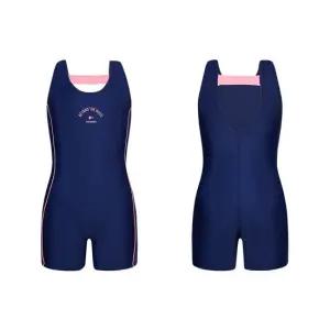 여아동 레터링 2부 반신 수영복 GS2F861-NV_IC