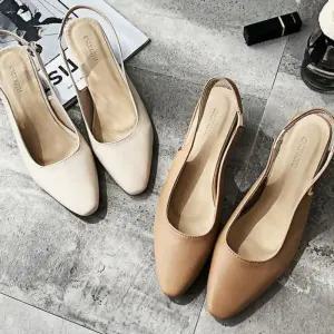 ONM 여성 슬링백 미들힐 힐 6cm 구두