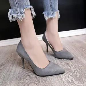 ONM 여성 스웨이드 하이힐 펌프스 사무용