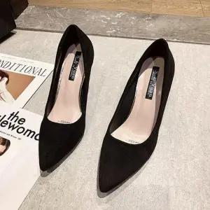 ONM 여성 스웨이드 킬힐 뾰족 펌프스 사무용