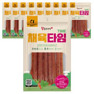 헬로도기 참좋은간식 채육타임 연어 당근 시금치 100g x 10개