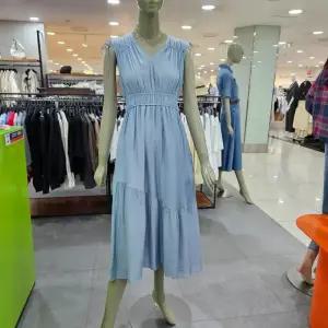 시슬리/애플아울렛/셔링 포인트 민소매 롱 원피스 SAOPD2531