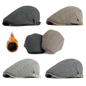 [하프클럽/]기모안감 클래식 헌팅캡 탐정모자 외출 패션아이템