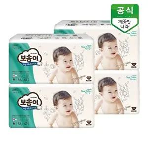 [보솜이]보솜이 리얼코튼 오가니크 기저귀(공용) 중형 42개입 x 4팩