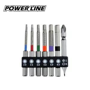 파워라인 육각 비트 세트 7pcs 65mm 임팩용 PHX7065