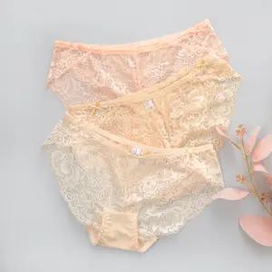 아이엠속옷 레이스 팬티 3매세트 미니리본 부드러운 임파선 여성 팬티