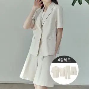 여름쿨셋업4종 반팔자켓+슬리브리스+반바지+긴바지)